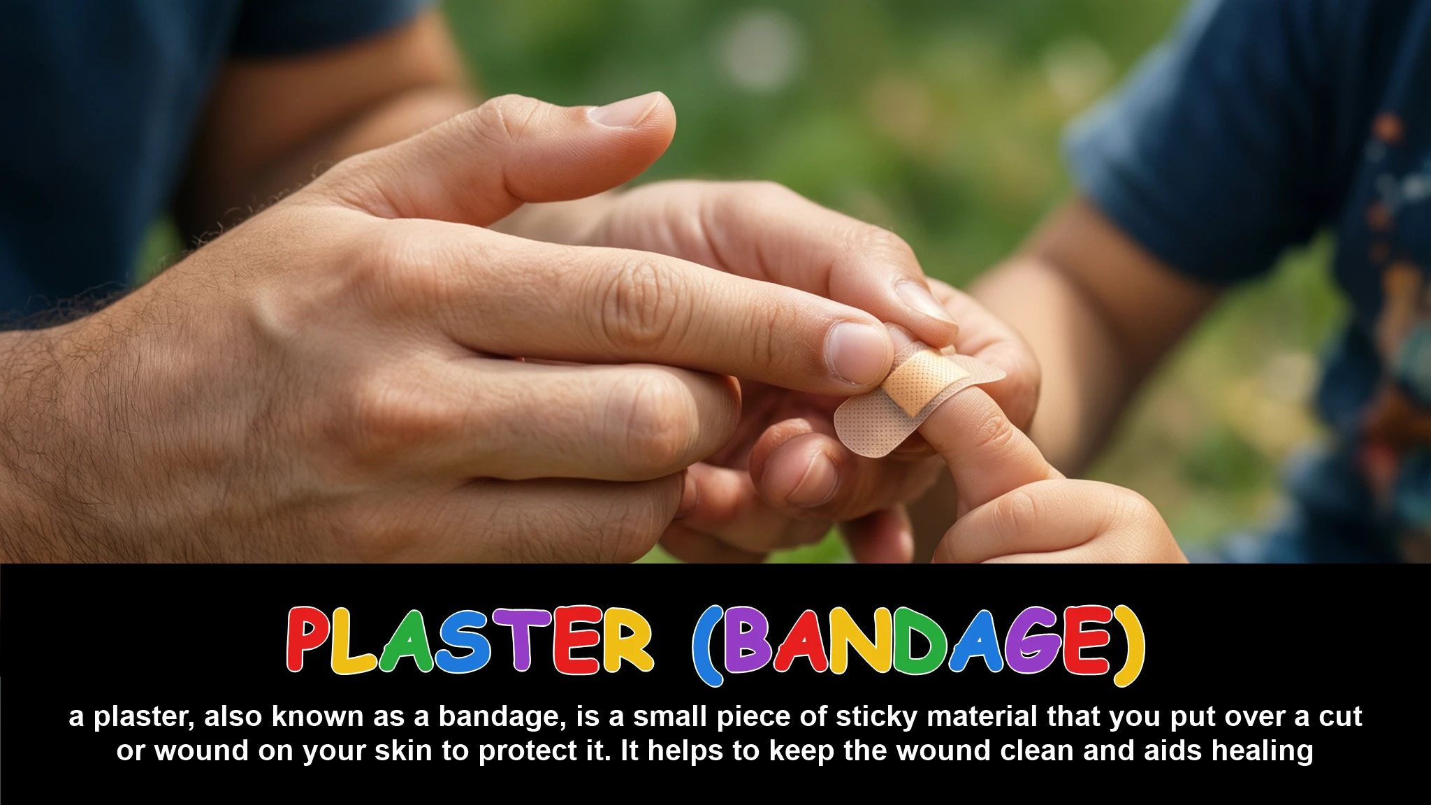 English Illustration for plaster (bandage)